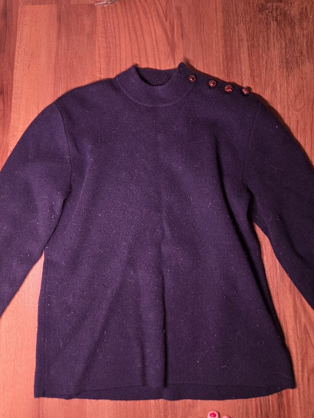 Vintage Ralph Lauren 100% Wool Button-Shoulder Sweater
